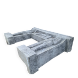 Monumental stone fireplace