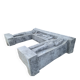 Monumental stone fireplace
