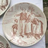 Sarreguemines speaking plates model "The Vocations"