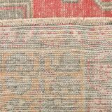 Turkish Light Yellow & Red Vintage Rug, 135x253Cm