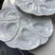 6 assiettes à huîtres majolique