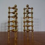 Gold-Plated Candleholders by Ceasar Stoffi & Fritz Nagel for BMF, 1960s, Set of 12