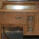 Art Deco whitewashed oak dressing table with Heal's stool.