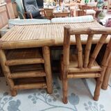 Bamboo desk with chair