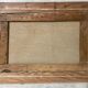 Old oil painting village river landscape canvas with wooden frame