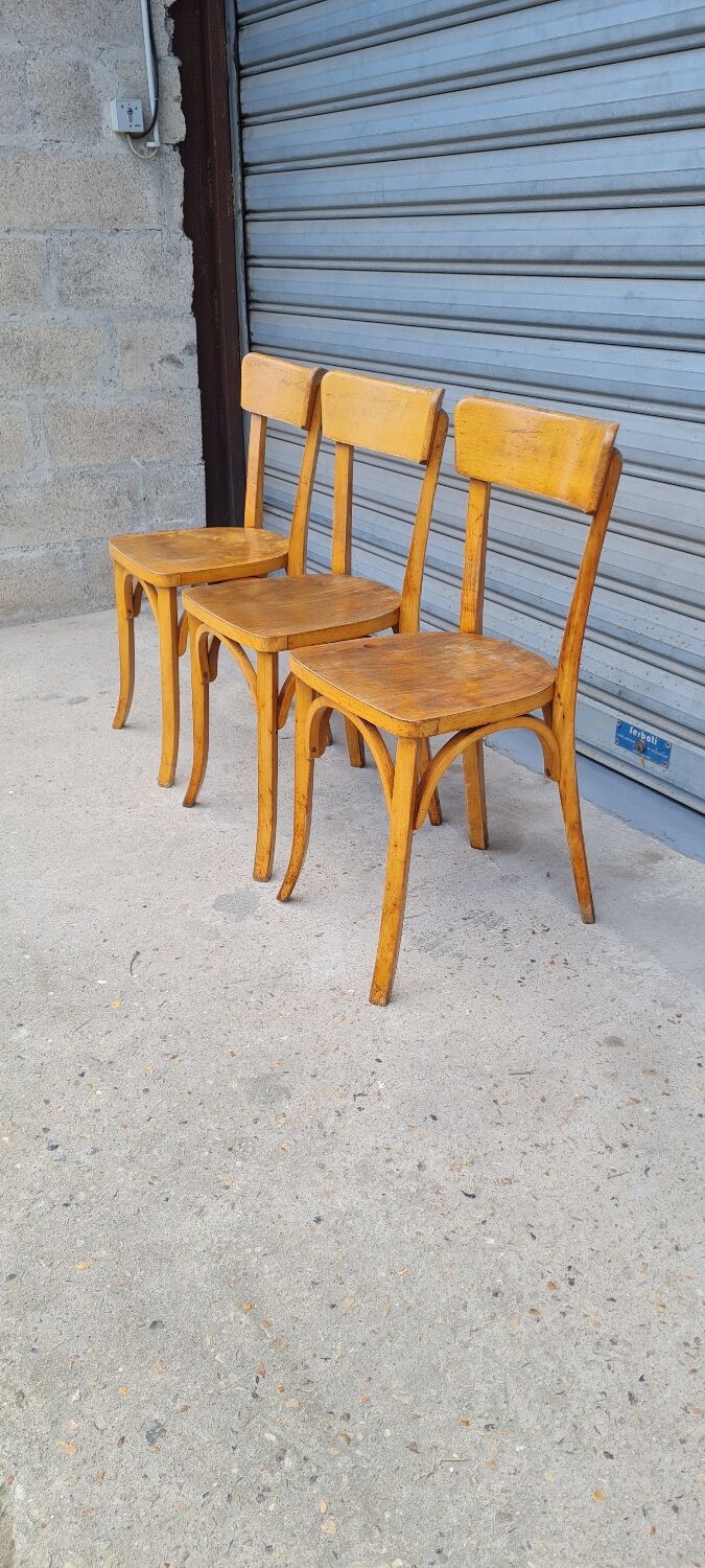 Set of 3 Baumann bistro chairs