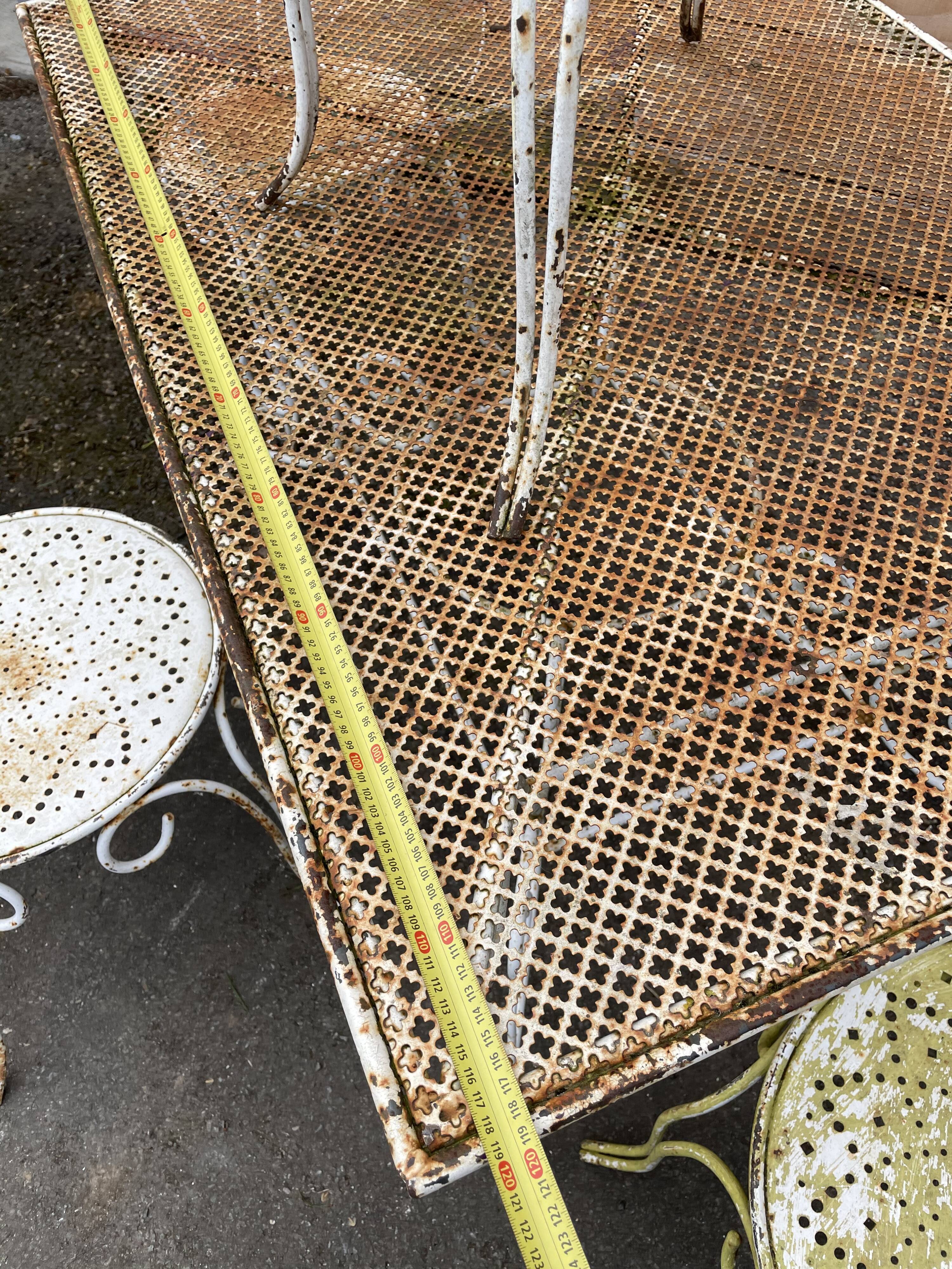 Garden lounge iron perforated iron old