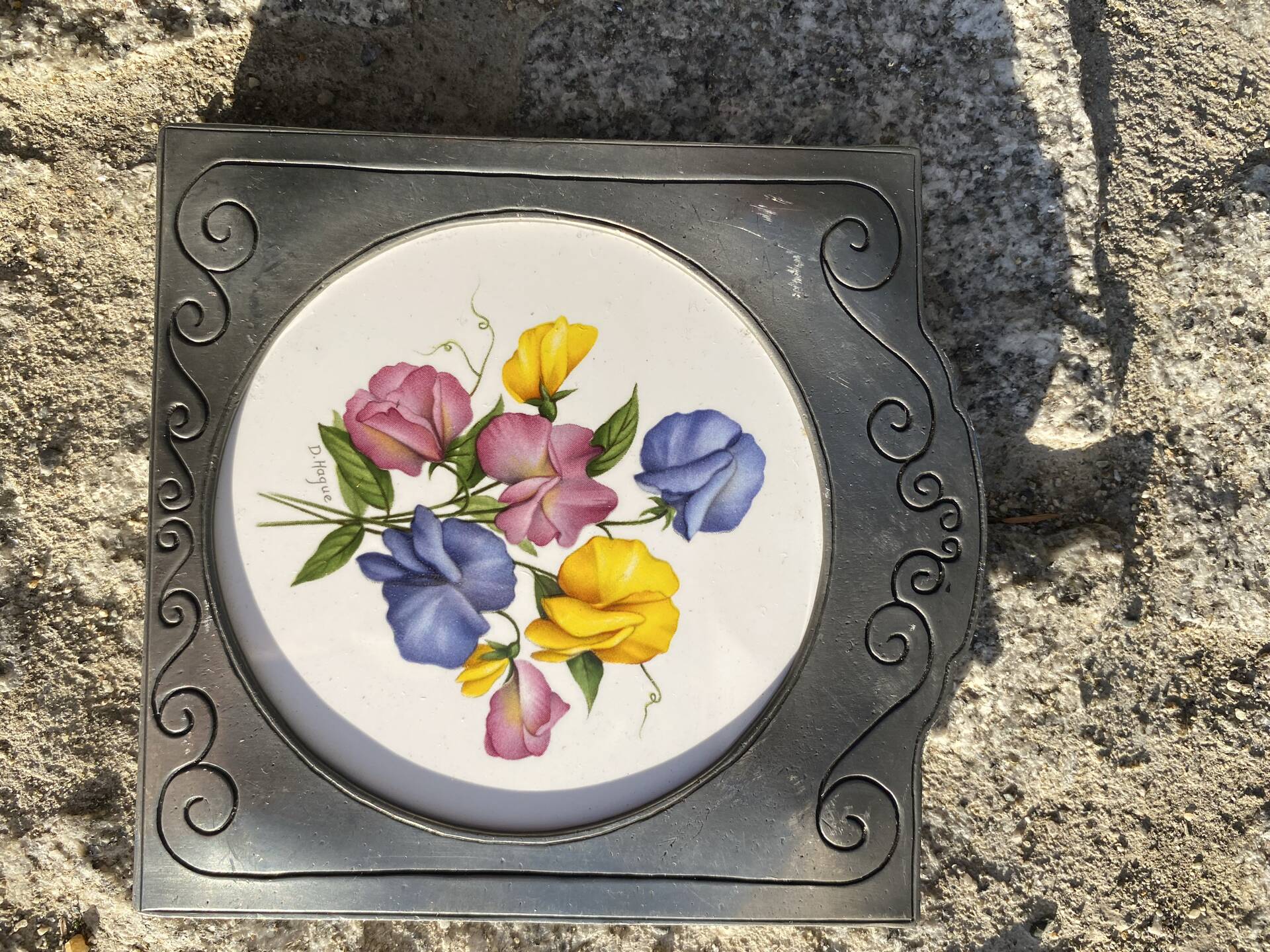 Magnificent Trivet / Vintage Wall Plate - "Polka Dot" Decor