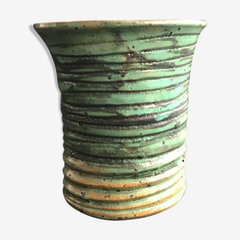 Sandstone vase by Eugene Lion
