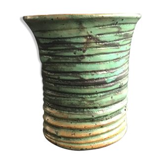 Sandstone vase by Eugene Lion