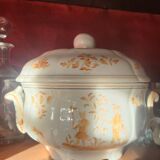 Large covered soup tureen Ollérys – Hand-painted art ceramic