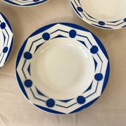 6 assiettes creuses Digoin Sarreguemines - Collection Ciboulette