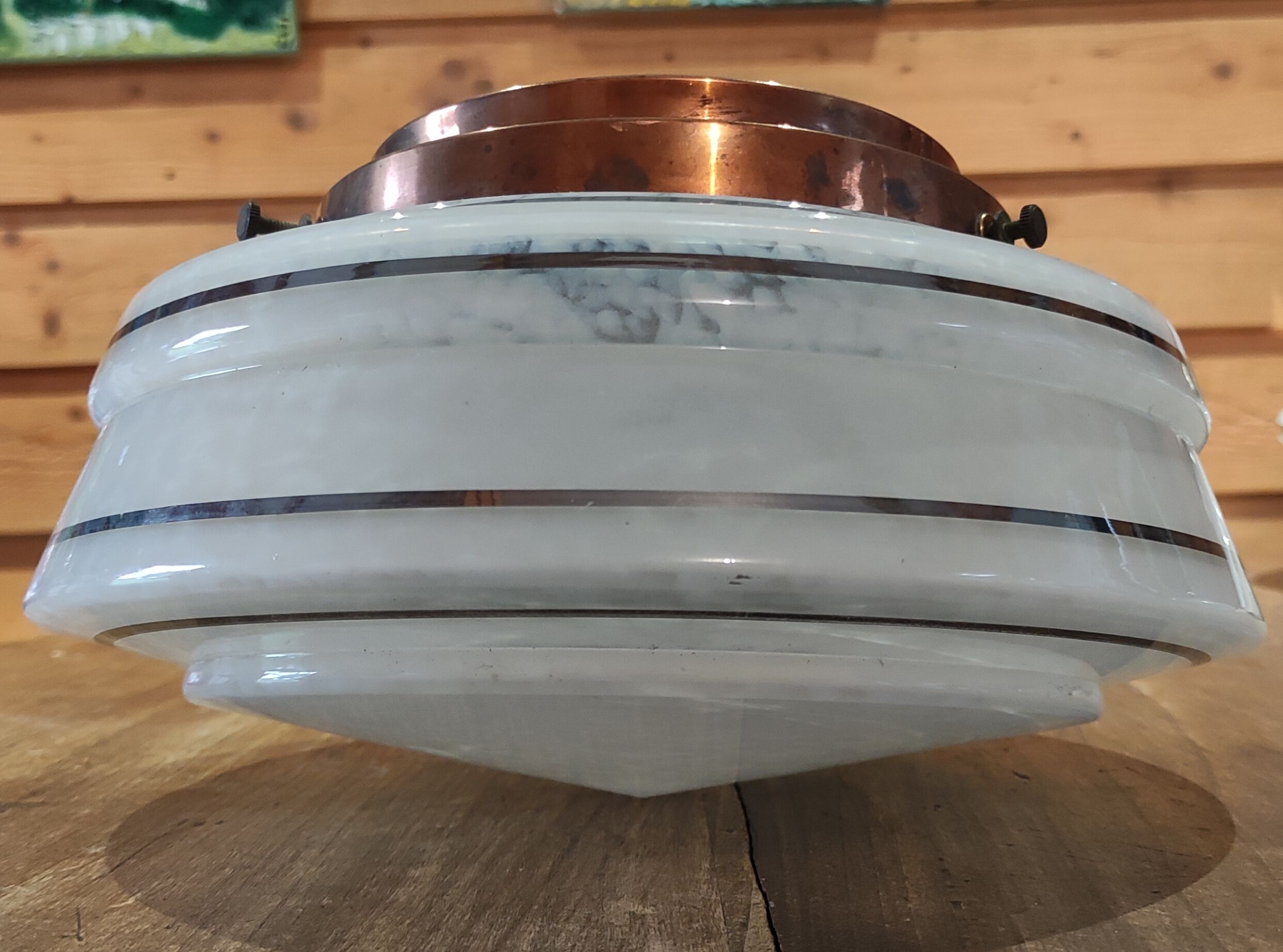 Vintage ceiling lamp/glassware from Clichy