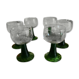 Set of 6 stemmed glasses