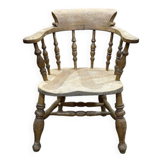 English armchair in elm nineteenth