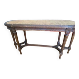 Louis XVI style caned bench