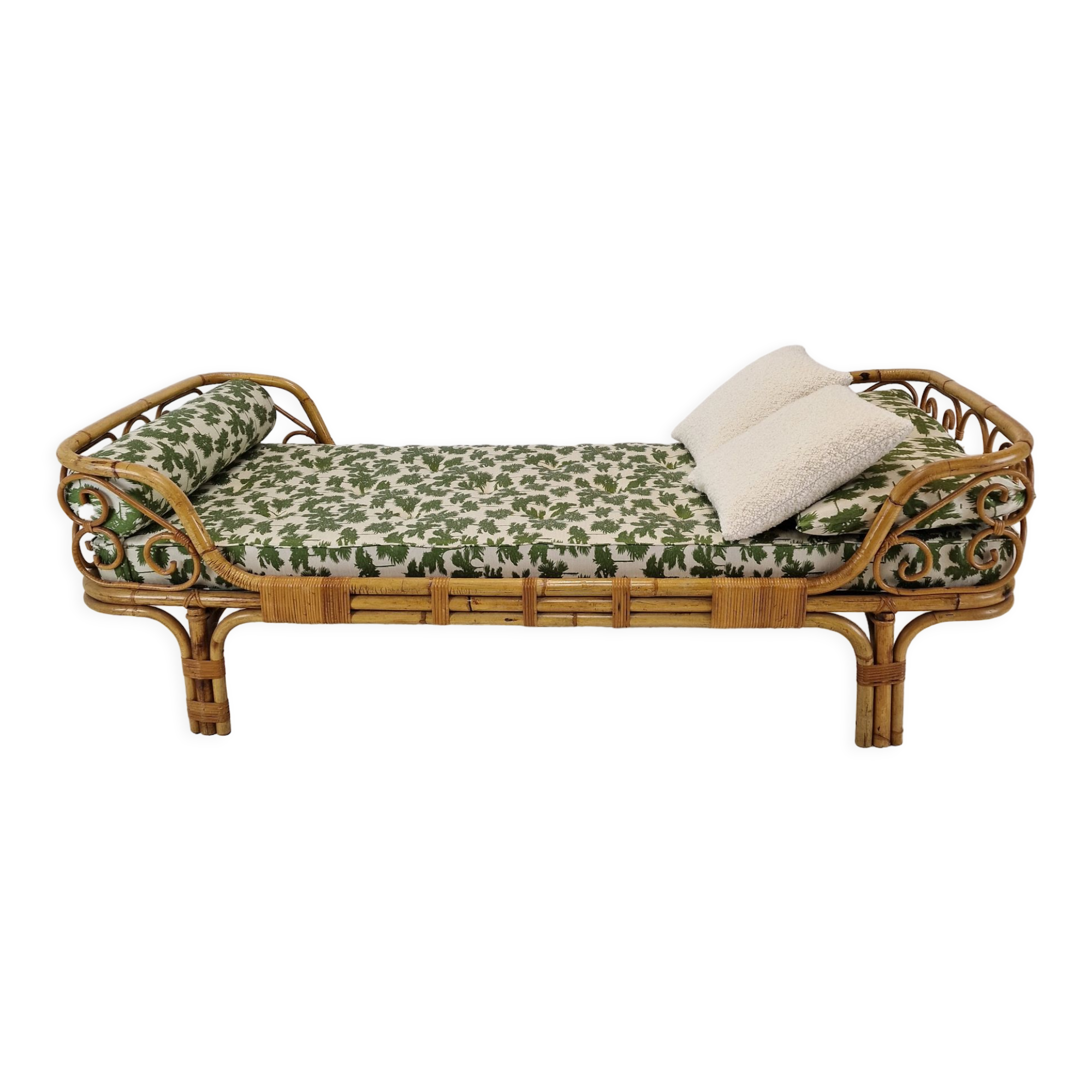 Italian Bamboo Daybed, 1960s
