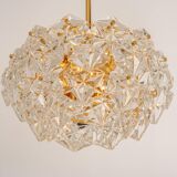 Chandelier, Brass and Crystal Glass by Kinkeldey, Germany, 1970s