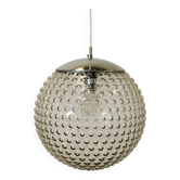 Rare designer glass Space Age pendant lamp by Rolf Krüger for Staff, Germany, 1970s