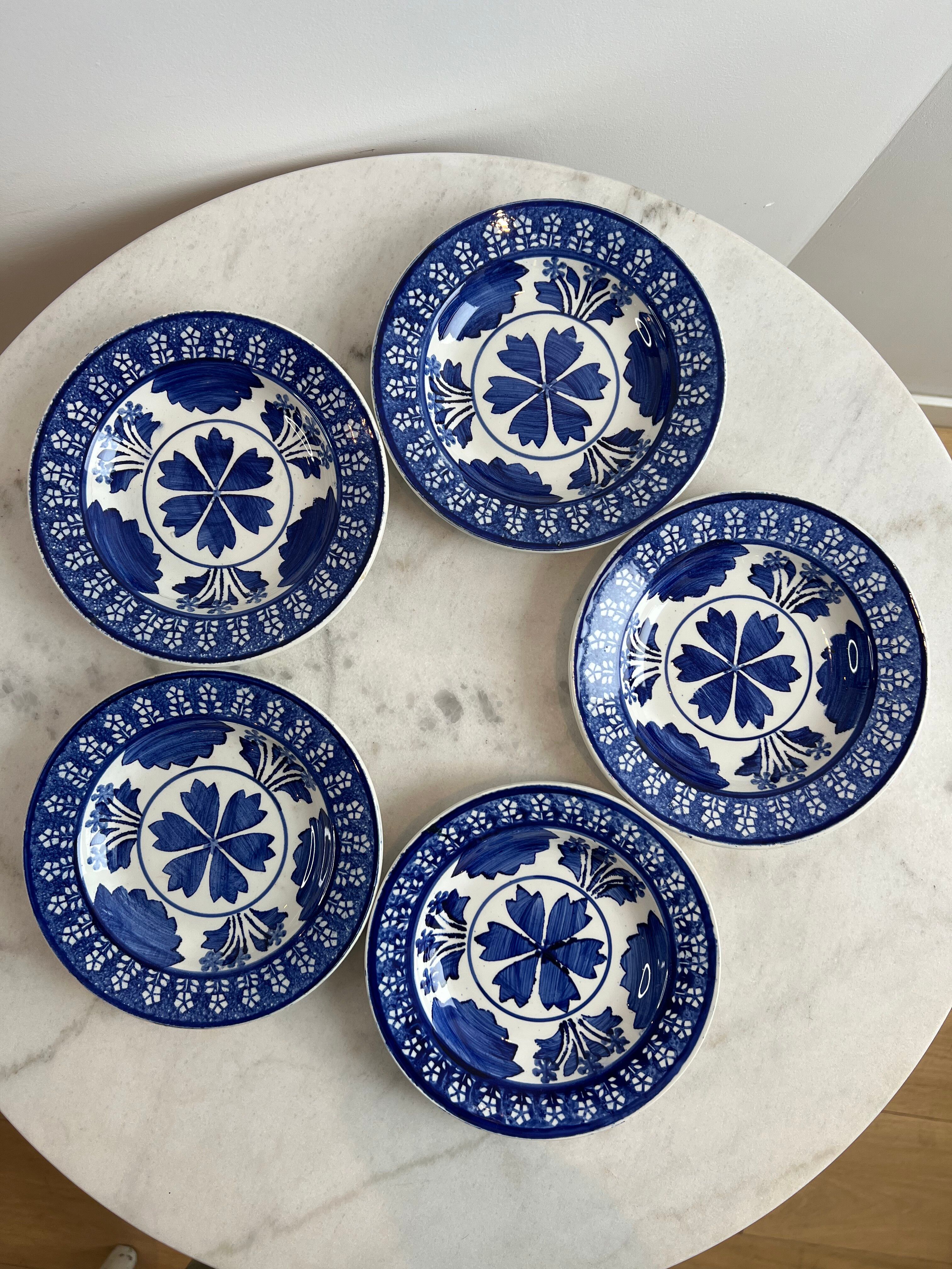 Lot de 5 assiettes à dessert Choisy le Roi