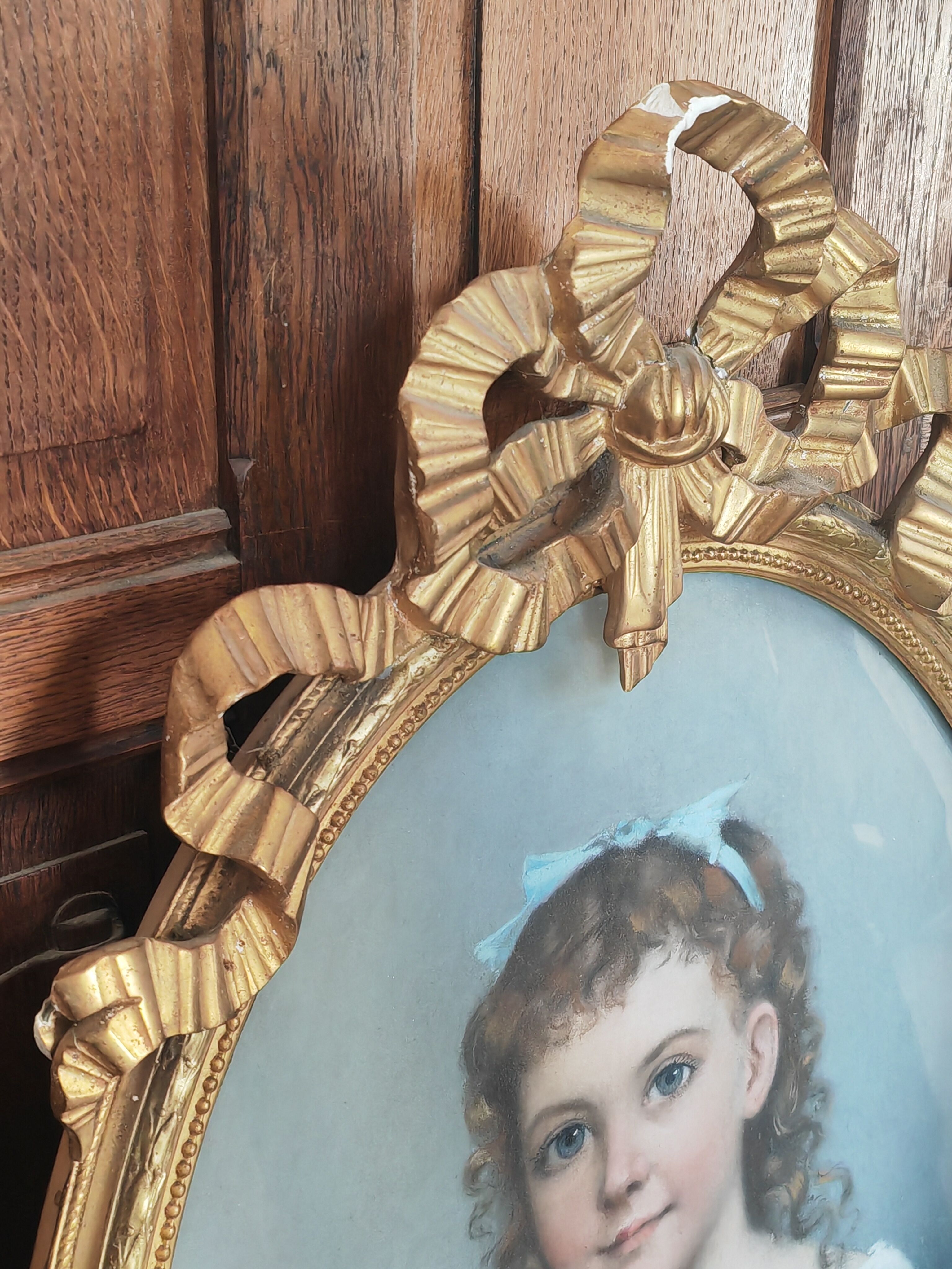 Framed 19th-century pastel