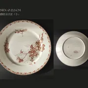 7 flat plates in earthenware from Sarreguemines U&C "Carmen"