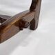 Set of 4 1950s chairs in oak with woven seats.
