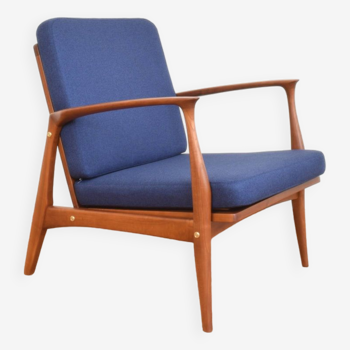 Fauteuil lounge danois du milieu du siècle, années 1960.