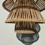 Rattan pendant lamp or light in the shape of an Asian lantern