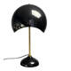 Midcentury Italian scallop mushroom wavy brass desk or table lamp, 1960s