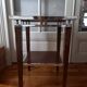 Small square side table/serving table in Art Deco style.