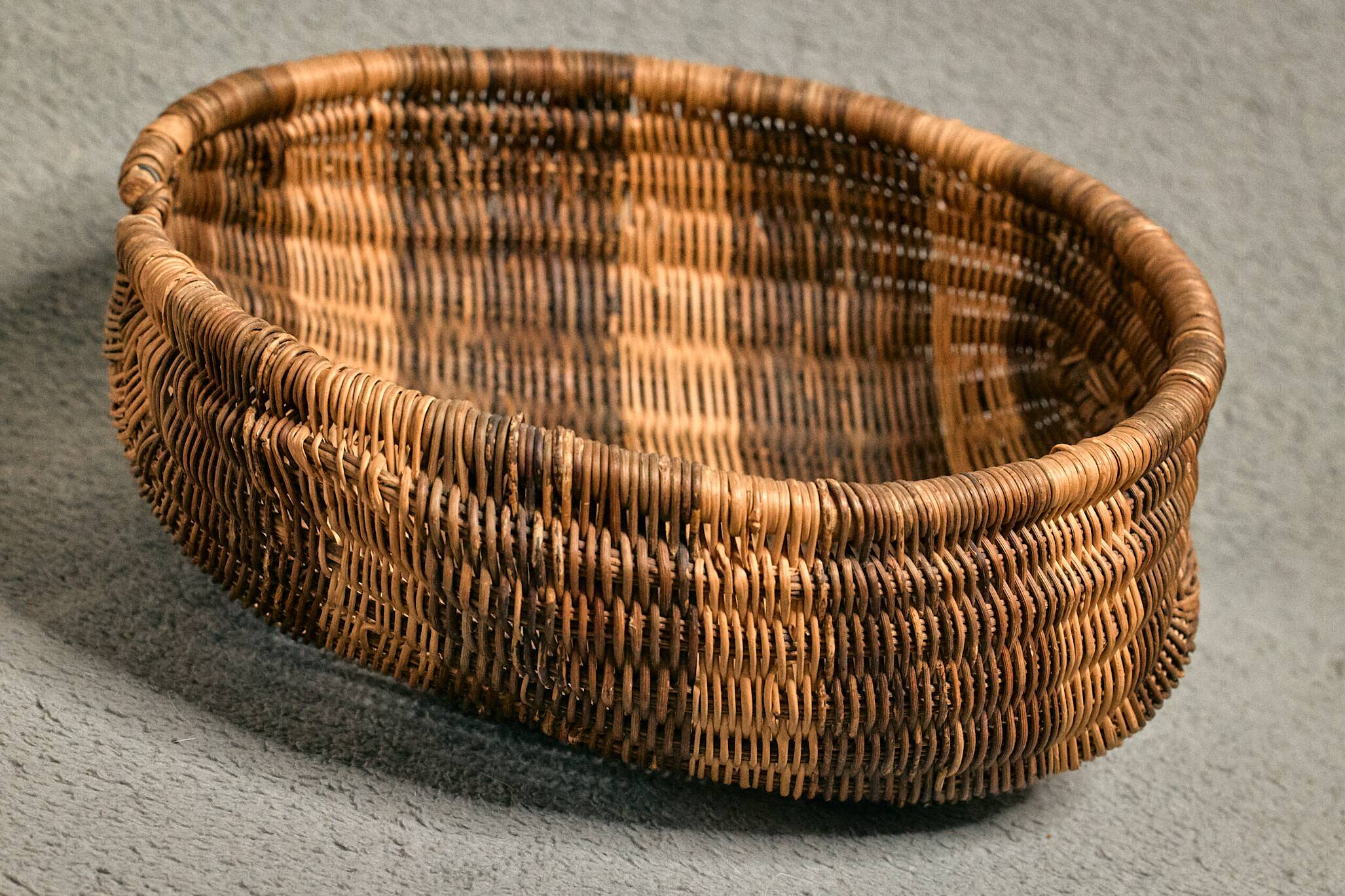 Osier, panier, corbeille, dépose, fourre-tout, courses, décoration