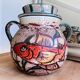 Large ceramic pot with fish decor – hand-painted piece