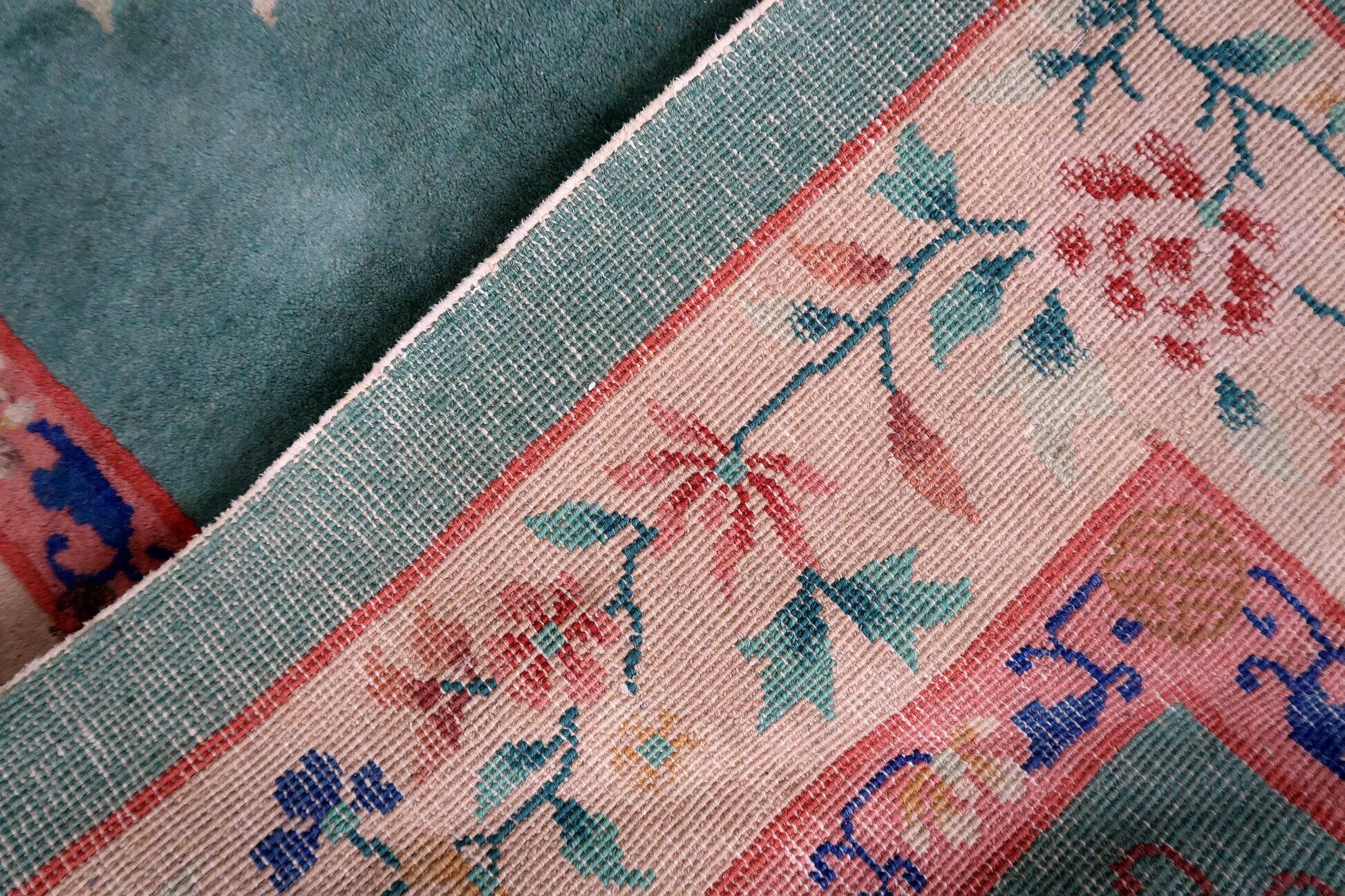 Handmade antique Art Deco Chinese rug 216cm x 295cm, 1920s