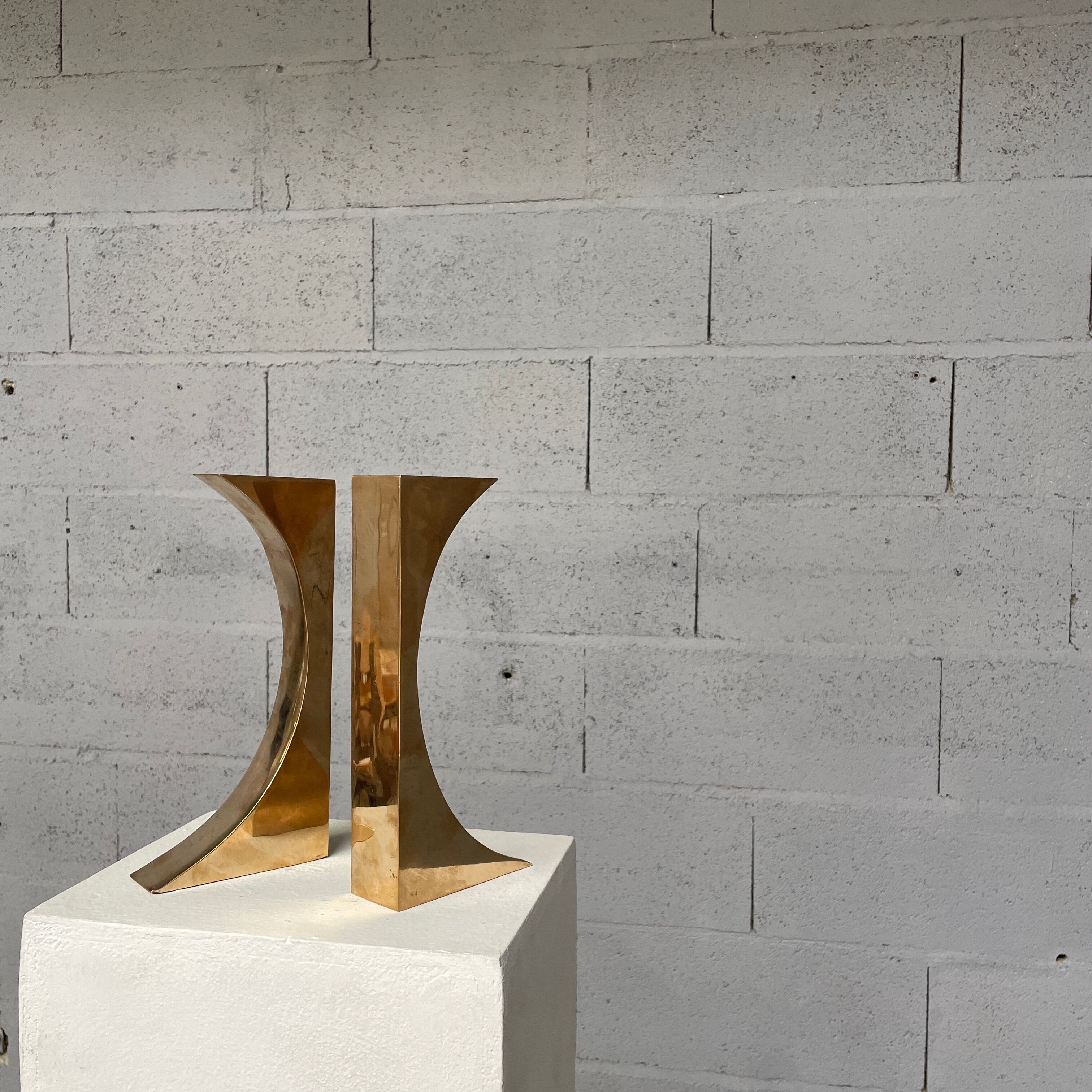 Bookend candle holders, Monique Geber