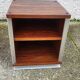 Vintage aluminium and wood bedside tables.