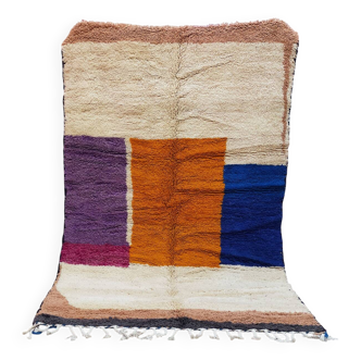 Tapis coloré en laine naturel fait main traditionnelle 250cmx150cm