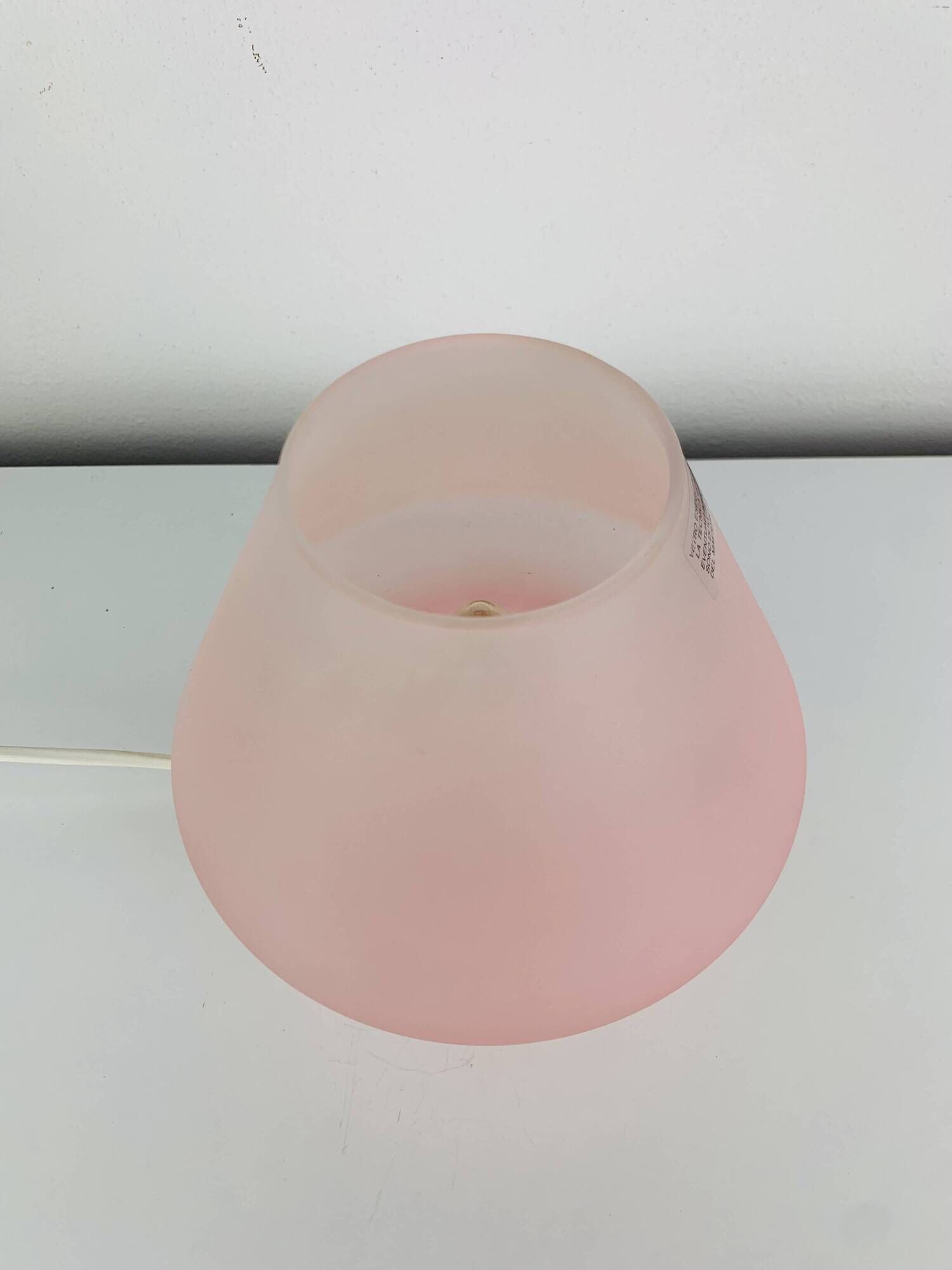 Mushroom lamp in pink Murano glass, vintage