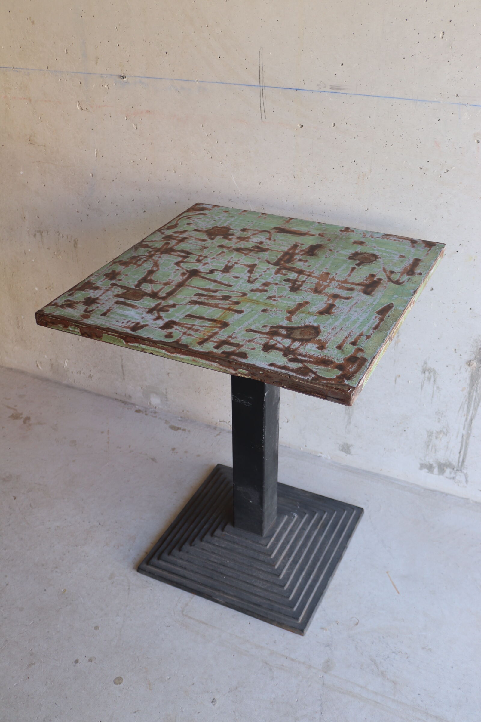 Art Deco metal bistro table