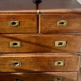 English boat commode in mahogany