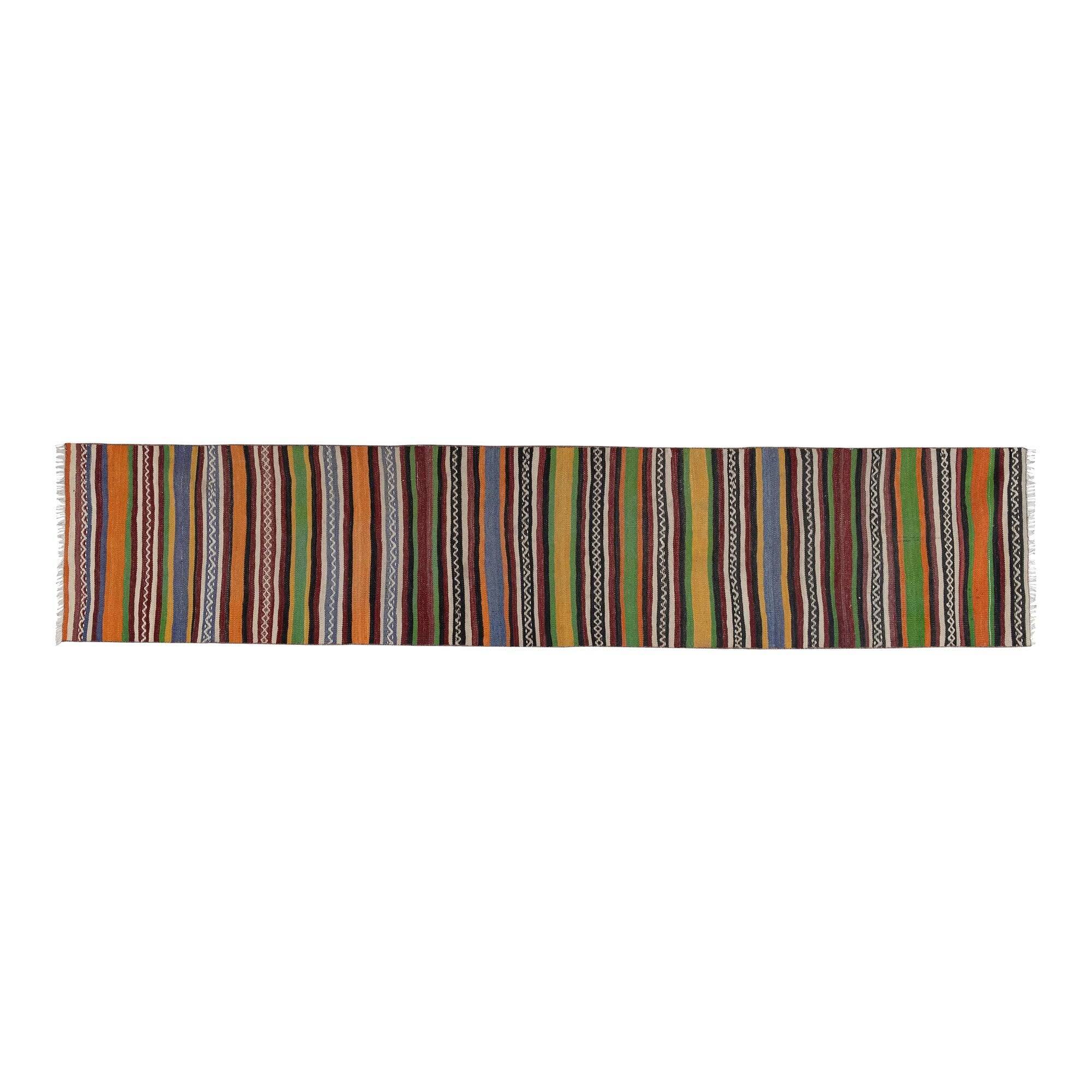 Vintage Turkish hallway rug 68x330 cm