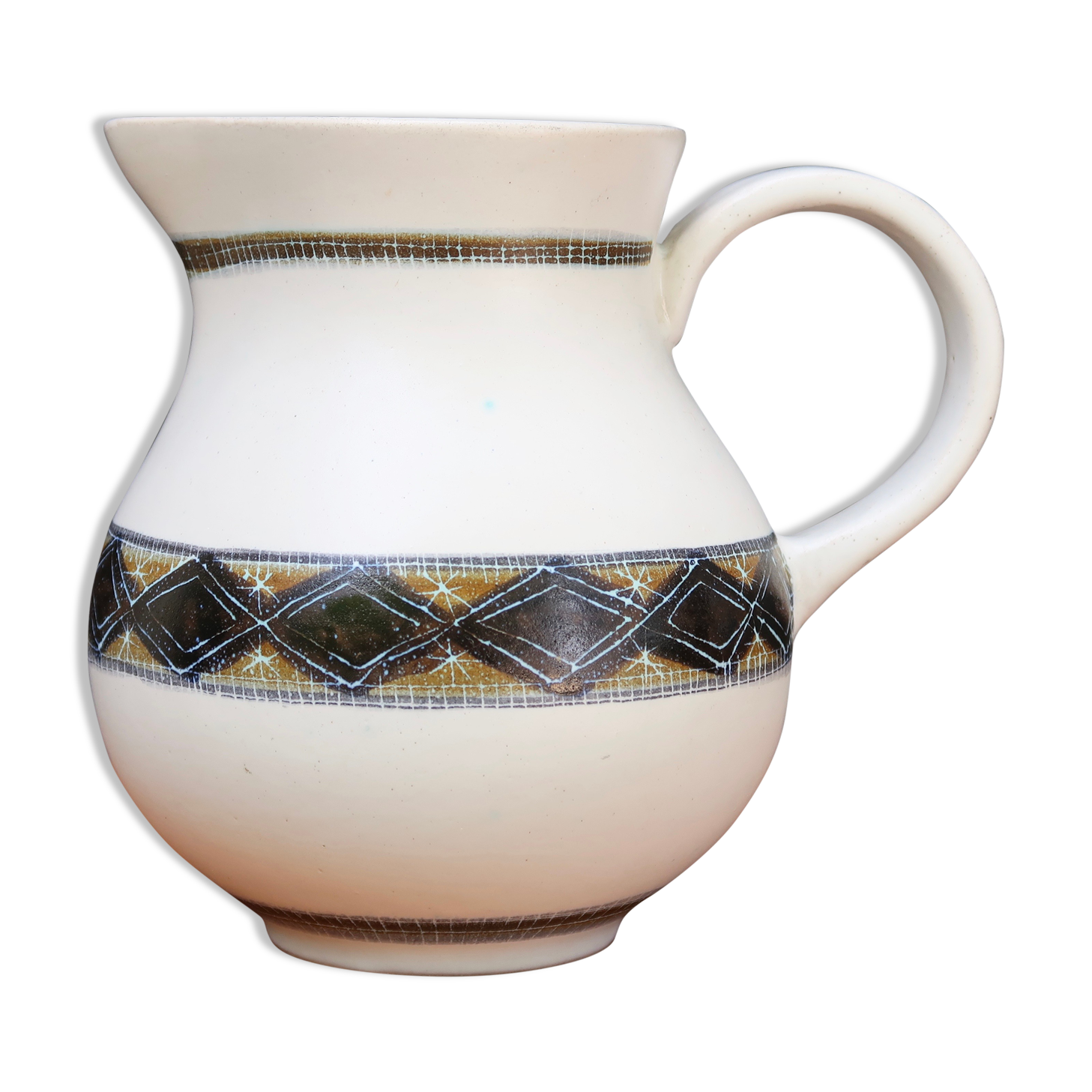 Ceramic pitcher by Dominique Guillot, Vallauris 50s
