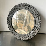 Metal cast iron picture frame