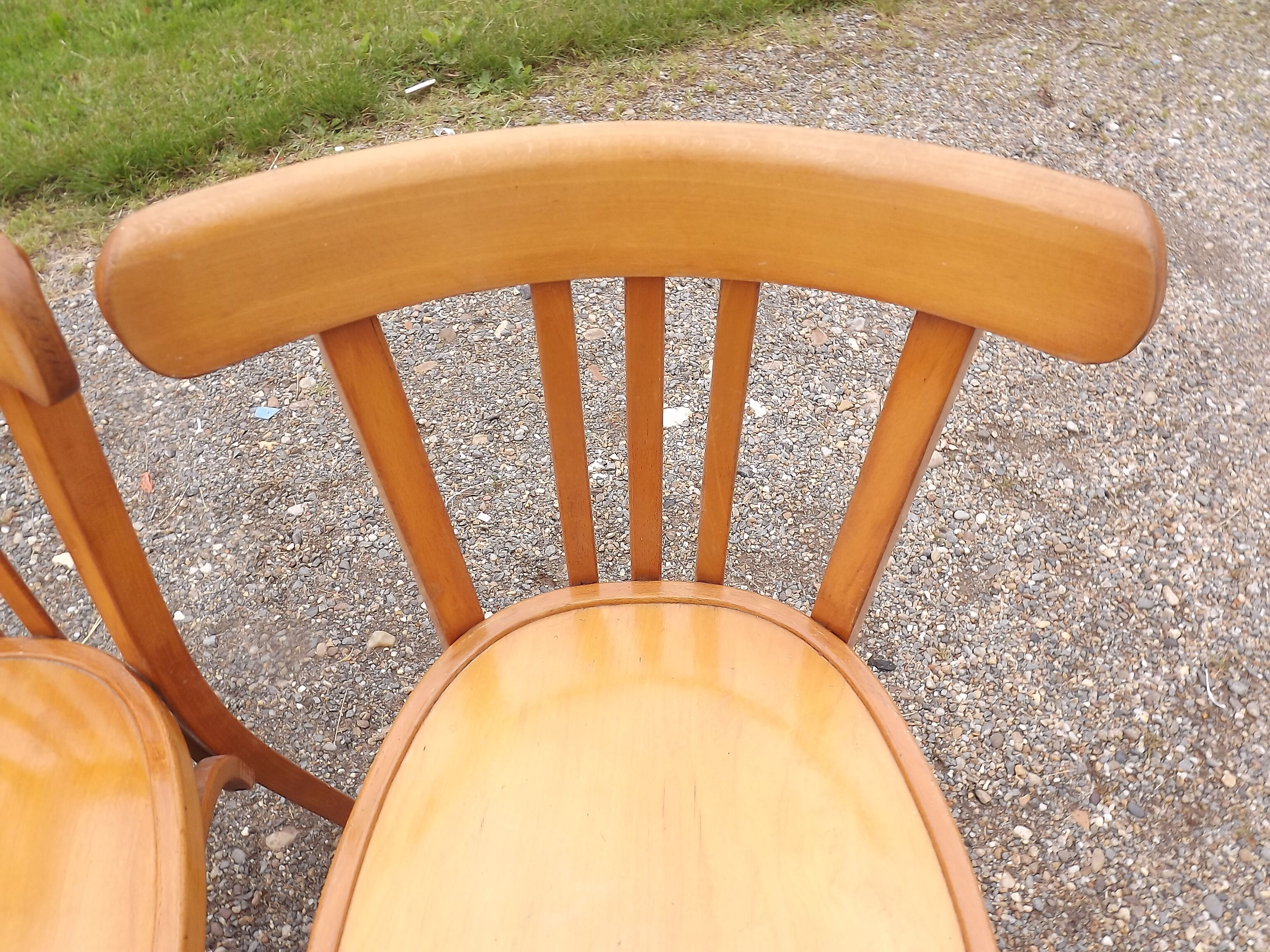 4 Baumann wooden bistro chairs