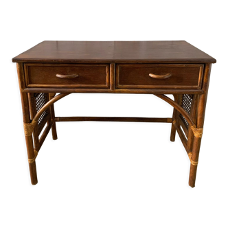 Rattan console/desk