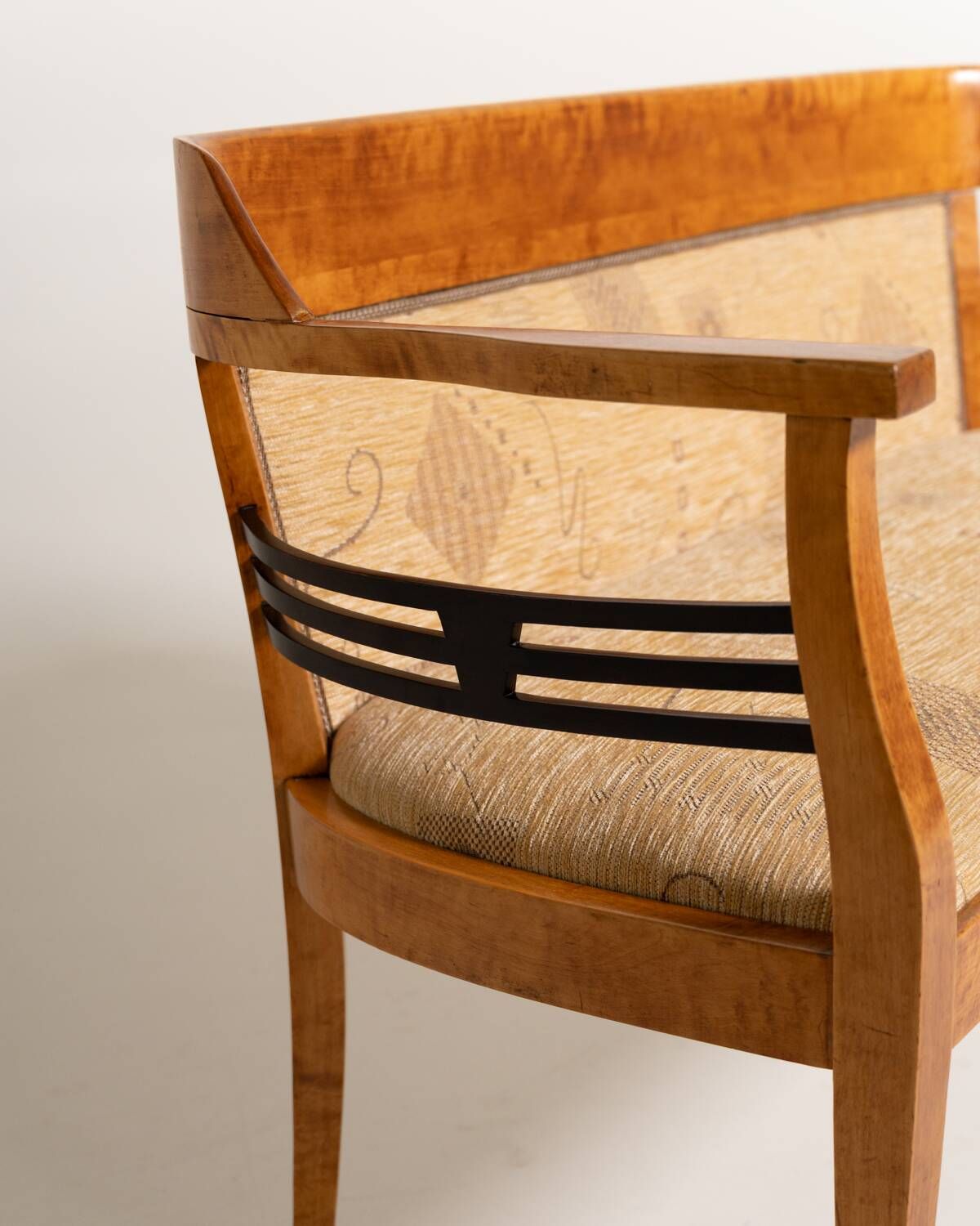 Jugend style birch sofa, Sweden, 1910s