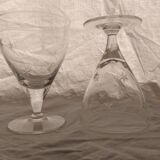 9 foot glasses with star engraving