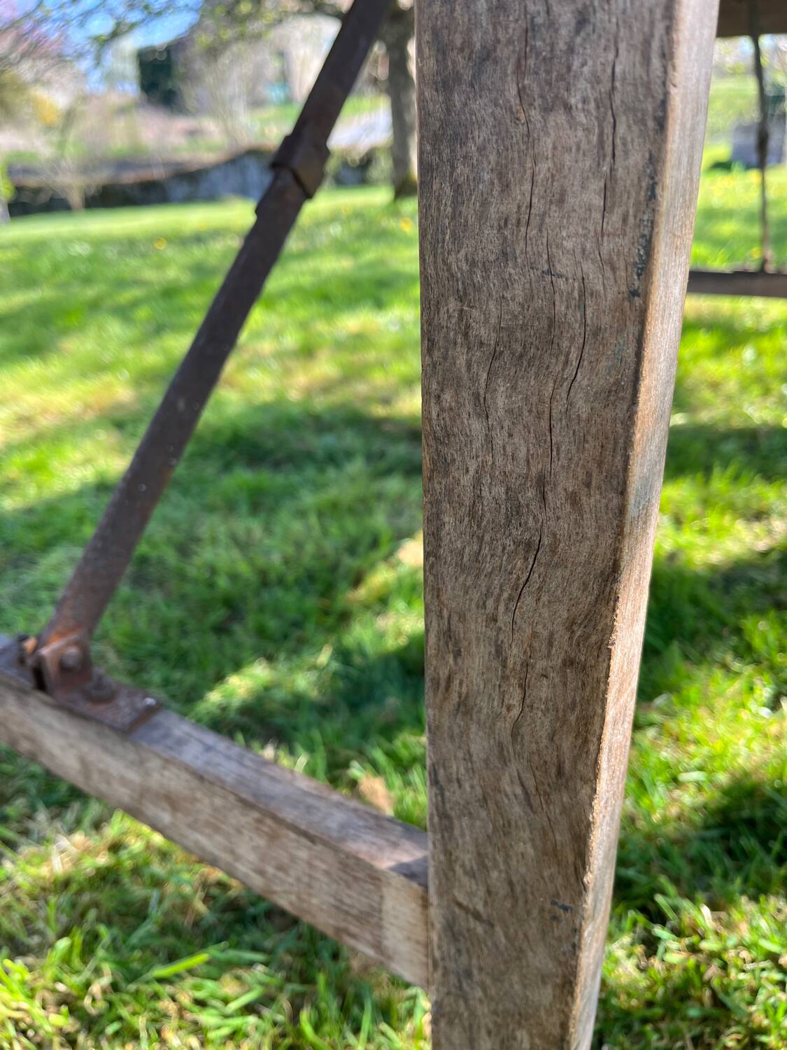 Antique wooden folding table