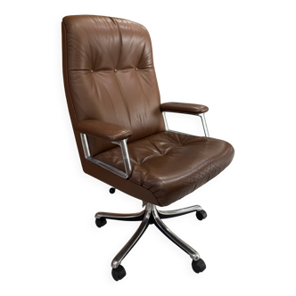 Fauteuil cuir Borsani Osvaldo, Tecno 1911/1985 italy