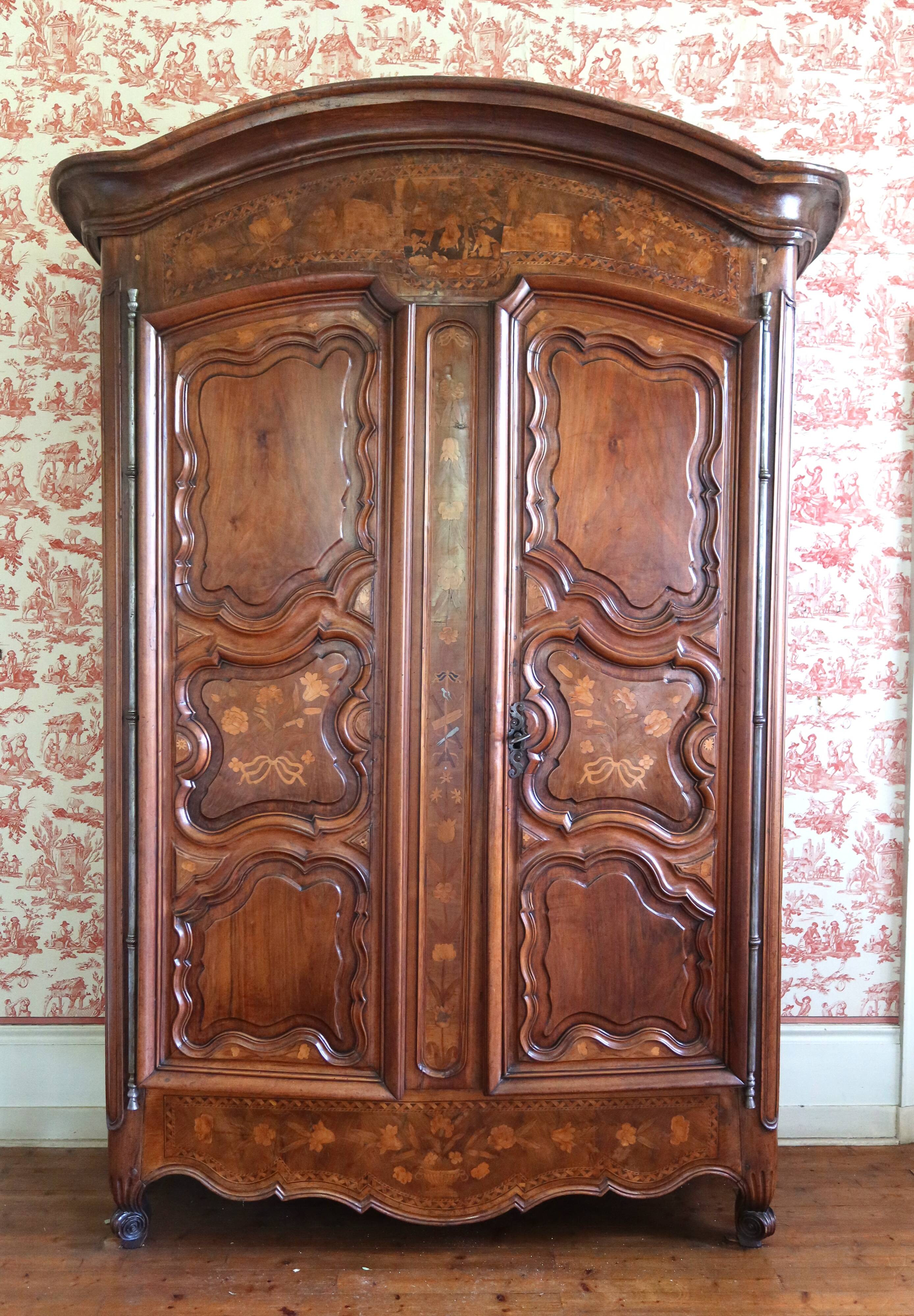 18th century curved Louis XV wardrobe